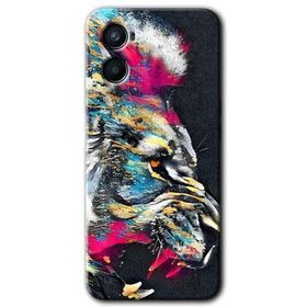 Oppo A96 Colorfull Aslan Baskılı Uyumlu Silikon Kılıf