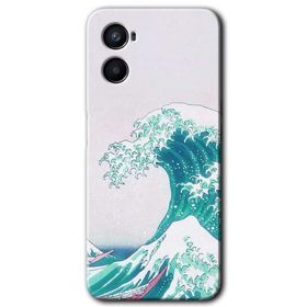 Oppo A96 Dalga Baskılı Uyumlu Silikon Kılıf