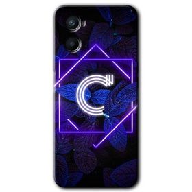 Oppo A96 Dark Neon Yaprak Ç Harfi Baskılı Uyumlu Silikon Kılıf