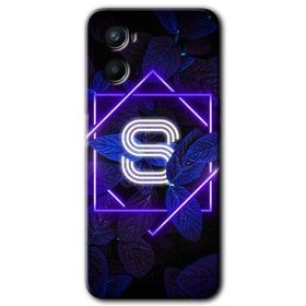 Oppo A96 Dark Neon Yaprak Ş Harfi Baskılı Uyumlu Silikon Kılıf