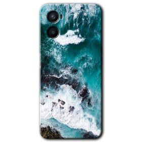 Oppo A96 Deniz Kıyısı Baskılı Uyumlu Silikon Kılıf