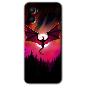 Oppo A96 Dragon Night Baskılı Uyumlu Silikon Kılıf
