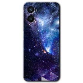 Oppo A96 Galaksi Baskılı Uyumlu Silikon Kılıf