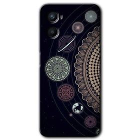 Oppo A96 Gezegen Döngüsü Baskılı Uyumlu Silikon Kılıf