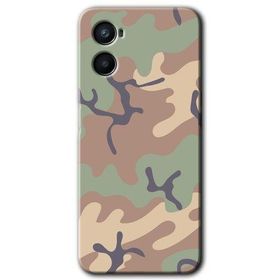 Oppo A96 Kamuflaj 29 Baskılı Uyumlu Silikon Kılıf