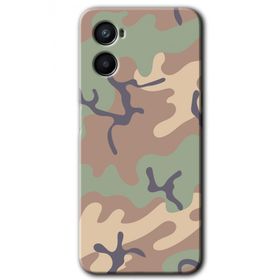 Oppo A96 Kamuflaj 29 Baskılı Uyumlu Silikon Kılıf