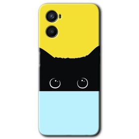 Oppo A96 Kara Kedi Baskılı Uyumlu Silikon Kılıf