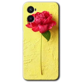 Oppo A96 Kırmızı Gül Baskılı Uyumlu Silikon Kılıf