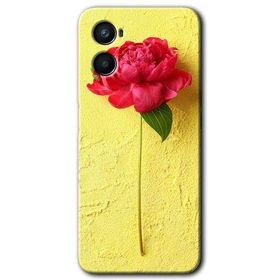 Oppo A96 Kırmızı Gül Baskılı Uyumlu Silikon Kılıf