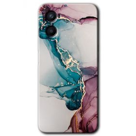 Oppo A96 Liquid Mermer Baskılı Uyumlu Silikon Kılıf
