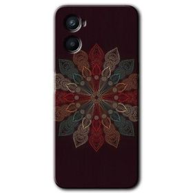 Oppo A96 Mandala Flower Wal Baskılı Uyumlu Silikon Kılıf