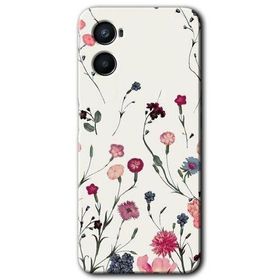 Oppo A96 Mat Çiçek Baskılı Uyumlu Silikon Kılıf