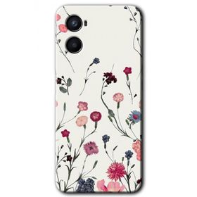 Oppo A96 Mat Çiçek Baskılı Uyumlu Silikon Kılıf