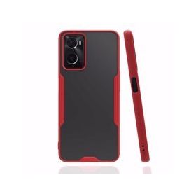 Oppo A96 Platin Silikon Kırmızı Kılıf