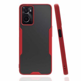 Oppo A96 Platin Silikon Kırmızı Kılıf