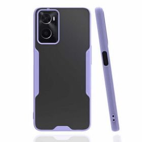 Oppo A96 Platin Silikon Lila Kılıf