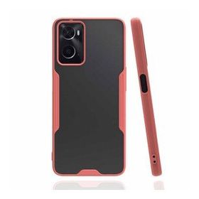 Oppo A96 Platin Silikon Pembe Kılıf