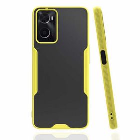 Oppo A96 Platin Silikon Sarı Kılıf