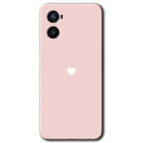 Oppo A96 Sade Kalp Baskılı Uyumlu Silikon Kılıf
