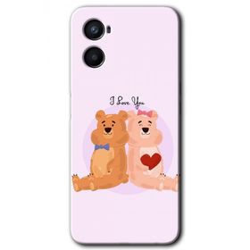 Oppo A96 Sevgili Ayıcık Baskılı Uyumlu Silikon Kılıf