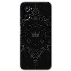 Oppo A96 Siyah Mandala 1 Baskılı Uyumlu Silikon Kılıf