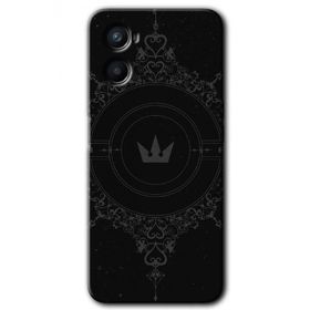 Oppo A96 Siyah Mandala 1 Baskılı Uyumlu Silikon Kılıf