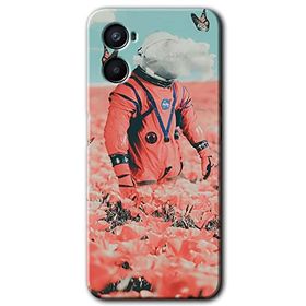 Oppo A96 Uzay Bahçesi Baskılı Uyumlu Silikon Kılıf