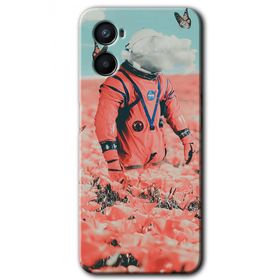 Oppo A96 Uzay Bahçesi Baskılı Uyumlu Silikon Kılıf