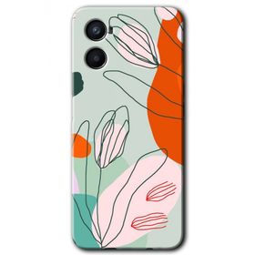 Oppo A96 Vektör Çiçekler Baskılı Uyumlu Silikon Kılıf