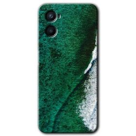Oppo A96 Yeşil Okyanus Baskılı Uyumlu Silikon Kılıf