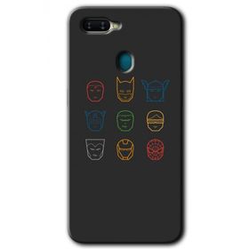 Oppo AX7 Avengers Minimalism Baskılı Uyumlu Silikon Kılıf
