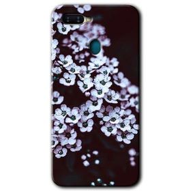 Oppo AX7 Beyaz Çiçek Baskılı Uyumlu Silikon Kılıf