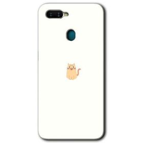Oppo AX7 Cat Minimalism Baskılı Uyumlu Silikon Kılıf