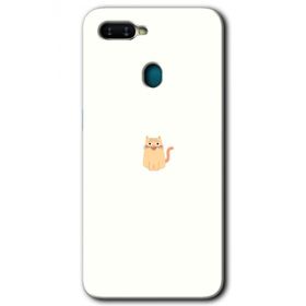 Oppo AX7 Cat Minimalism Baskılı Uyumlu Silikon Kılıf