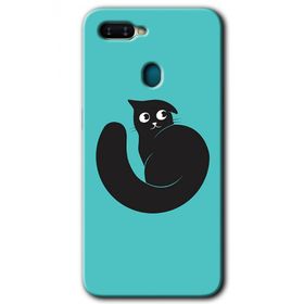 Oppo AX7 Cat Vector Baskılı Uyumlu Silikon Kılıf