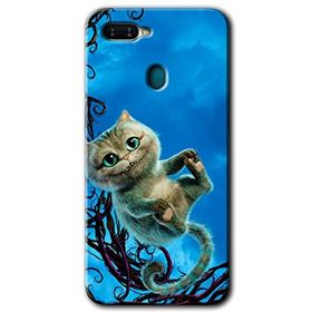 Oppo AX7 Çılgın Kedi Baskılı Uyumlu Silikon Kılıf