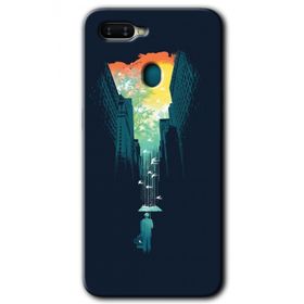 Oppo AX7 City Bird Sky Baskılı Uyumlu Silikon Kılıf