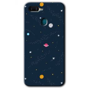 Oppo AX7 Çizim Gezegen Baskılı Uyumlu Silikon Kılıf