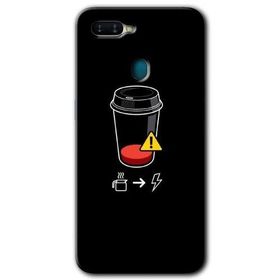Oppo AX7 Coffee Battery Baskılı Uyumlu Silikon Kılıf