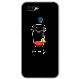 Oppo AX7 Coffee Battery Baskılı Uyumlu Silikon Kılıf