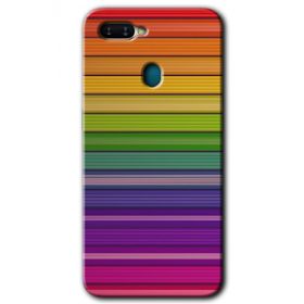 Oppo AX7 Colorful Lines Baskılı Uyumlu Silikon Kılıf