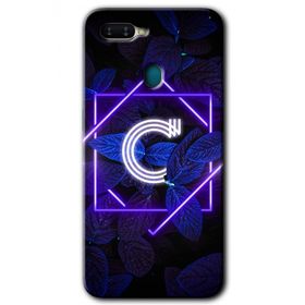 Oppo AX7 Dark Neon Yaprak Ç Harfi Baskılı Uyumlu Silikon Kılıf