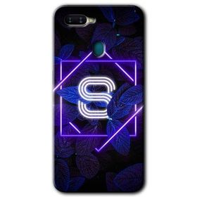 Oppo AX7 Dark Neon Yaprak S Harfi Baskılı Uyumlu Silikon Kılıf