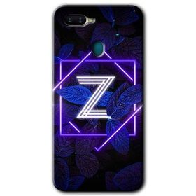 Oppo AX7 Dark Neon Yaprak Z Harfi Baskılı Uyumlu Silikon Kılıf