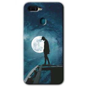 Oppo AX7 Dolunay Yalnızlık Baskılı Uyumlu Silikon Kılıf