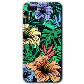 Oppo AX7 Hibiscus Flowers Baskılı Uyumlu Silikon Kılıf