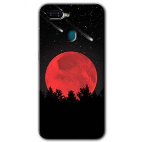Oppo AX7 Kanlı Ay Baskılı Uyumlu Silikon Kılıf