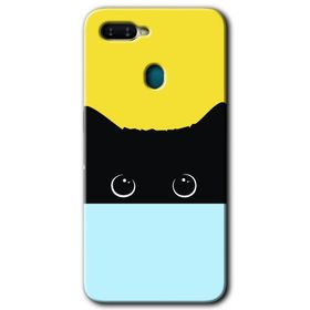 Oppo AX7 Kara Kedi Baskılı Uyumlu Silikon Kılıf