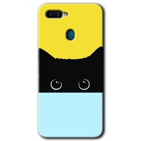 Oppo AX7 Kara Kedi Baskılı Uyumlu Silikon Kılıf