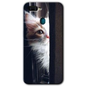 Oppo AX7 Kedi Bakışı Baskılı Uyumlu Silikon Kılıf